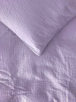 By KlipKlap dekbedovertrek + kussensloop eenpersoons Lilac - Bed linen - 140 x 200 cm - 63 x 60 cm