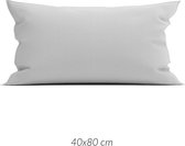 2x taies d'oreiller décoratives en flanelle chaude Grijs Vintage | 40 x 80 | Luxe et haute qualité | Merveilleusement doux | 170 gr/ m2 | Disponible en différentes couleurs