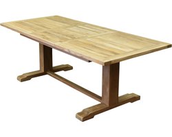 Geneva rechthoekig uitschuifbare dining tuintafel 160-220x100xH76 cm bladdikte 2,8 cm teak