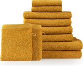 Blumtal Terry Handdoeken Set - 2 x Baddoek & 4 x Handdoek & 2 x Gasten Handdoekje & 2 x Washandje: Mosterd