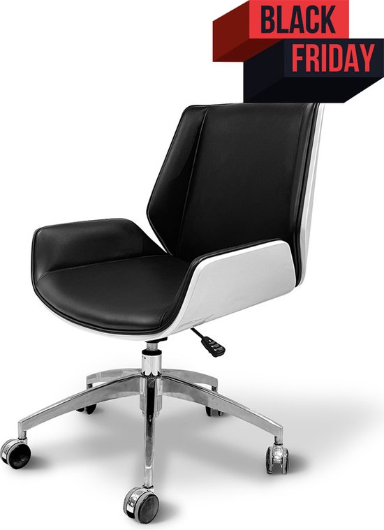Amsterdam - Chaise de bureau Eames - Zwart/ Wit