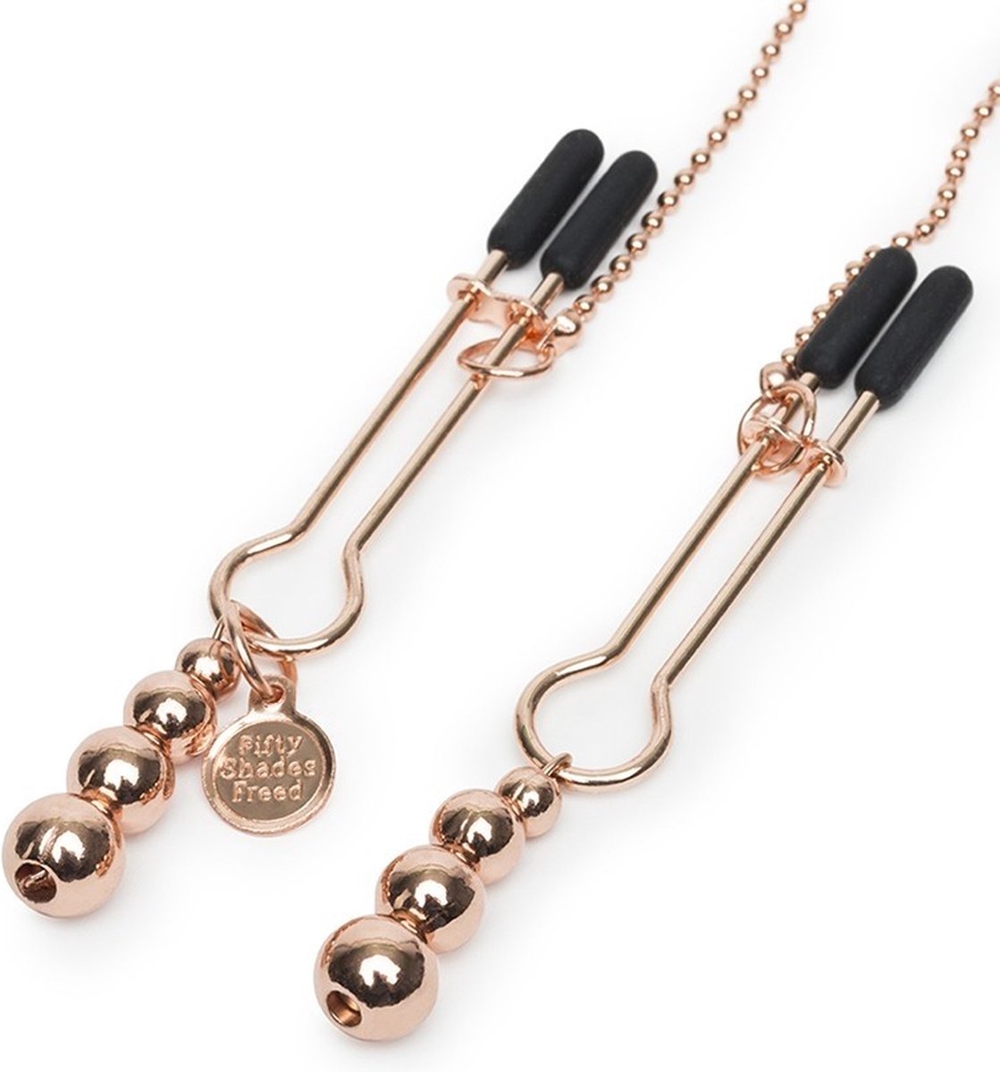 Goedkoopste Fifty Shades kraalketting tepel en clitorisklem goud