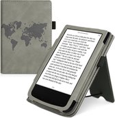 kwmobile flip cover geschikt voor Pocketbook Touch Lux 4/Lux 5/Touch HD 3/Color (2020) - Book case met magnetische sluiting - Hoes voor e-reader in grijs
