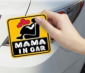Reflecterende auto decoratie sticker Mama in Car - zwanger - moeder - auto sticker