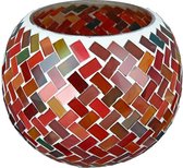 Glas Windlicht "Mozaiek" multicolor Gilde handwerk