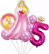 Disney Prinses Ballonnen Verjaardagsfeestje 8 stuks Decoraties Kinderen Speelgoed Folie Ballon Nummer 5