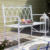 Simpletrade Tuinbank - Metaal - Wit - 104x95x55cm
