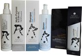 Nano Sanitas male skin care shampoo met multifunctionele spray en liquid gold serum