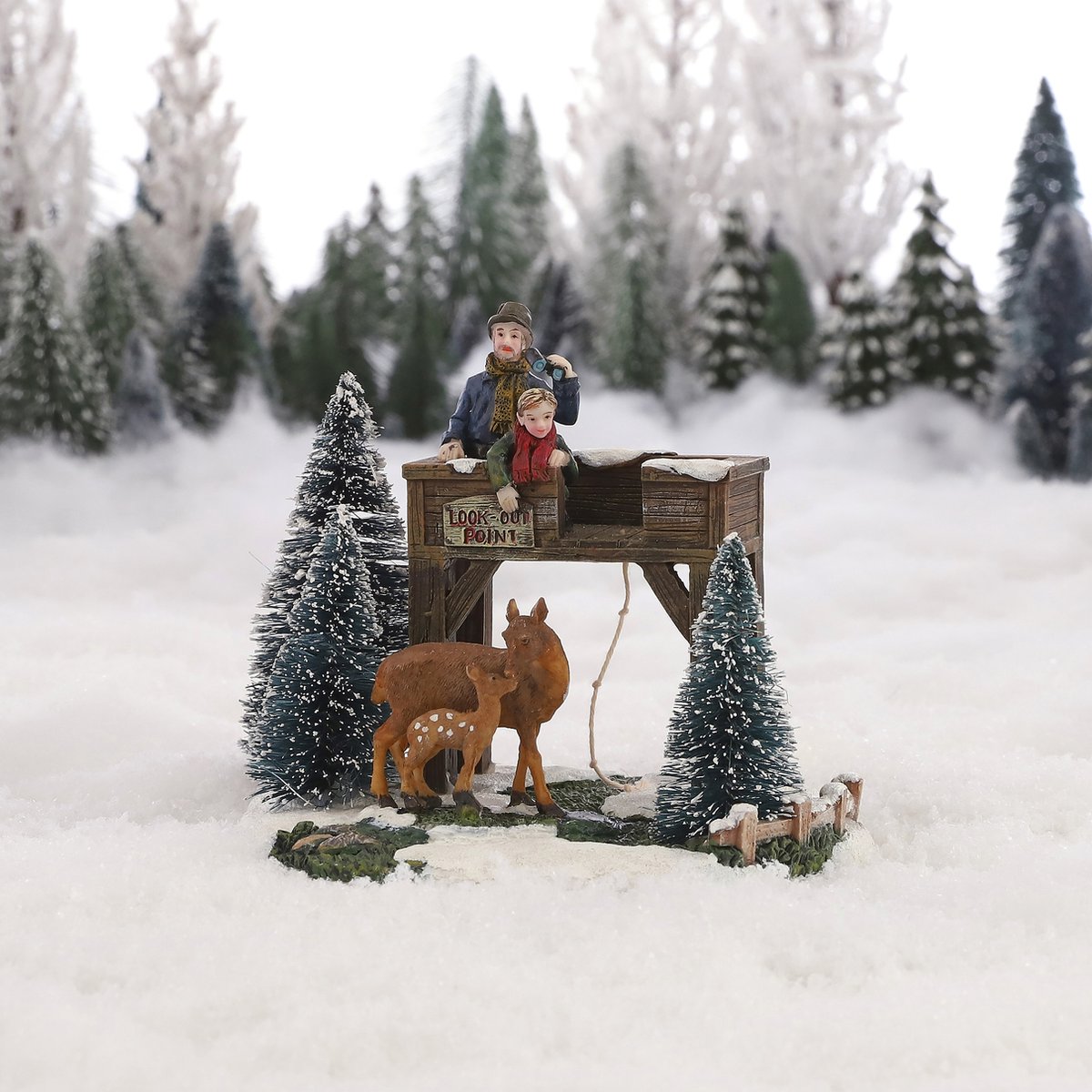 Luville Kerstdorp Miniatuur Uitkijkpunt In Het Bos L14 X B11 5 X H12