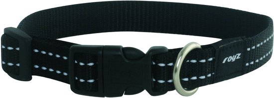 Rogz For Dogs Snake Halsband - Zwart - 16mm x 26-40cm