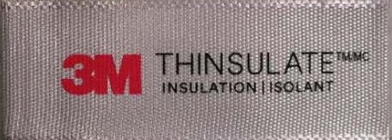 Label met 3M Thinsulate Insulation Isolant.