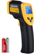 DynaBright Digitale Infrarood Thermometer - van -50℃ tot 380℃ - Batterij Inbegrepen - Gebruik voor Binnen en Buiten - Temperatuurmeter met LCD scherm - in ℉ en ℃ - Infrarood Thermometer - Warmtemeter met Ingebouwde Laser