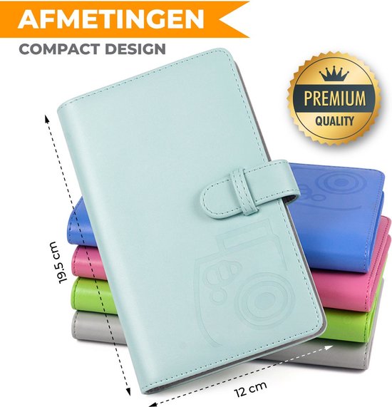 Rieibi Fotoalbum Voor Instax Wide Foto's (3,4x4,3 Inch) - 80 Zakken, PU Leer, Voor Wide 210/300/400