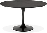 Alterego Zwarte ronde design eet-/bureautafel 'GLOBO' - Ø120 cm