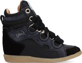 Lemaré 2553 Hoge sneakers - Leren Sneaker - Dames - Zwart - Maat 40