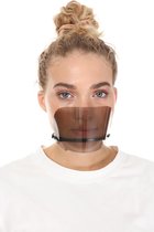 Protection du Face Shield Face avec visière réglable élastique bande Anti Splash et Saliva Film transparent pour protéger Couverture Hommes Femmes - noir