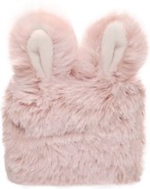 Casies Bunny hoesje geschikt voor Apple AirPods Pro - Roze - konijnen hoesje softcase - Pluche / Fluffy