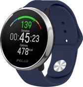 Siliconen Smartwatch bandje - Geschikt voor  Polar Unite sport band - donkerblauw - Strap-it Horlogeband / Polsband / Armband