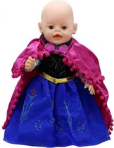 Prinses Anna Jurk - Geschikt voor Baby Pop 43 CM - Prinsessen jurkje