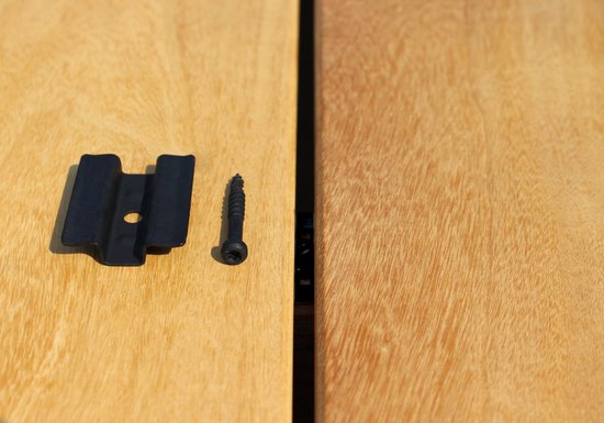 Foto: Wovar b fix clips rvs zwart voor blinde bevestiging terrasplanken doos 100 stuks