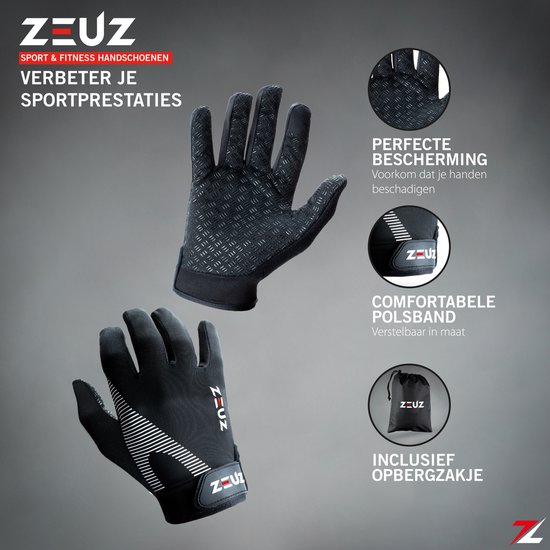 ZEUZ® Sport, Crossfit & Fitness Handschoenen Heren & Dames – Krachttraining  – Wit &... | bol.com