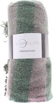 Nightlife Premium Plaid 150x200cm - Katoenmix - Groen/roze