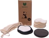 Nesto's Herbruikbare Wattenschijfjes - Wasbare Make Up Pads - Bamboe - 16 stuks