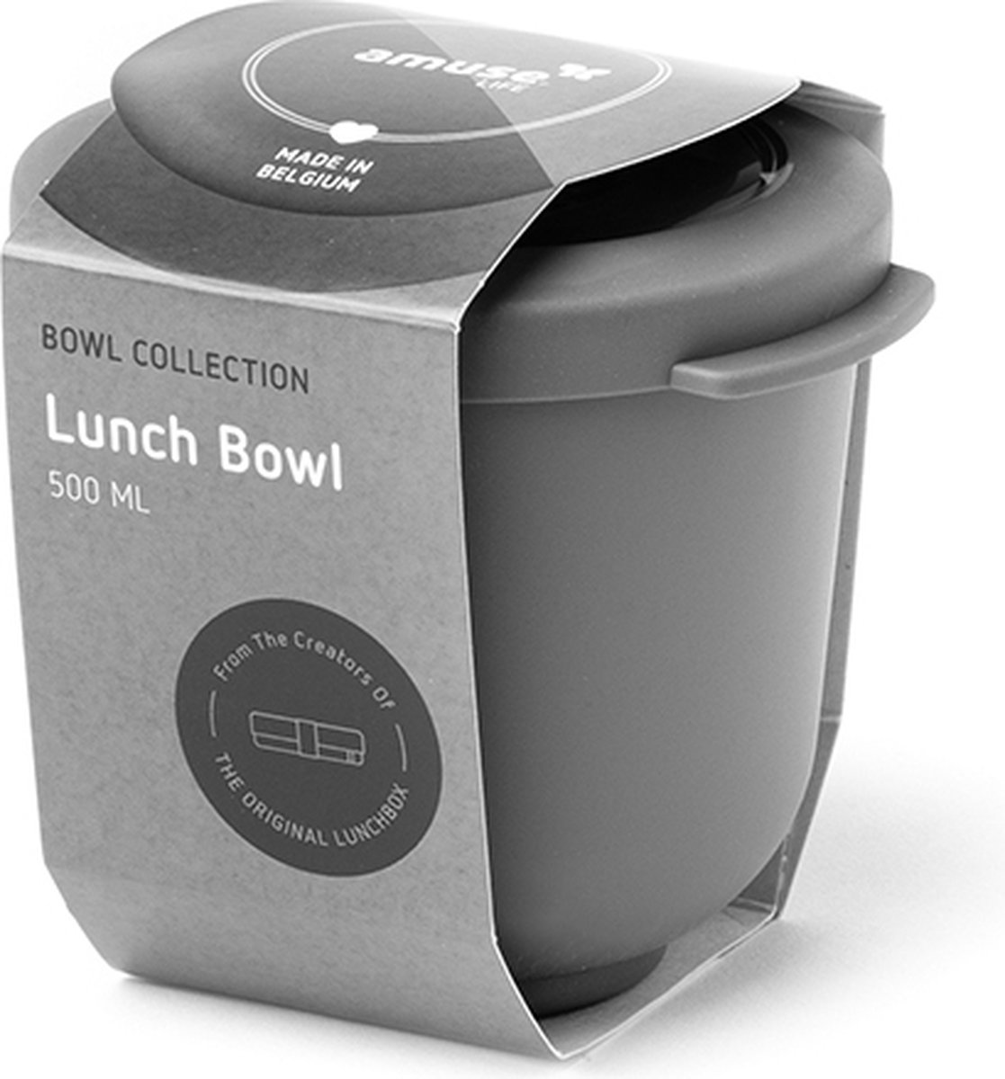 Amuse Life - Lunch Bowl - Lunchbox - 500 ml - Tritan Deksel - Grijs