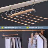 BECIO 5-in-1 Broekhanger of Kledinghanger - Ruimtebesparende Antislip Klerenhanger - Voor 5 kledingstukken - 2 Stuks