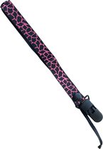 Speenkoord - Pink Giraffe - Dierenprint - Kunststof Snap On Clip