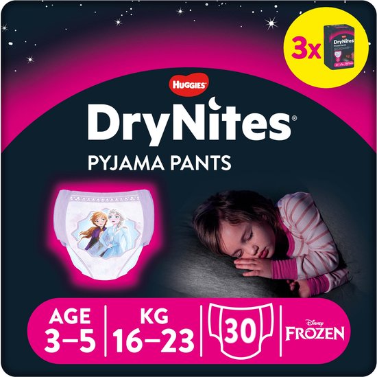 Pantalon à couches absorbant DryNites - 4 à 7 ans - Garçon - 3 x 10 pièces