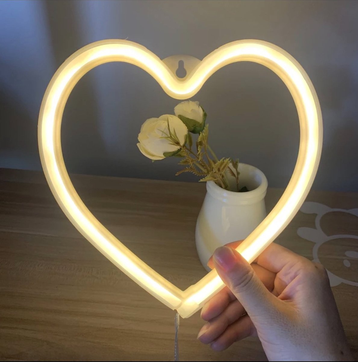 WoW Shop Led lamp Design LED Dimbare Wandlamp met Dimmer voor binnen - 1 lichts - D 26 mm - Woonkamer | Slaapkamer | Keuken, Sint Valentine cadeau,geschenk,liefde,hart,Saint Valentine