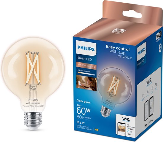 Philips Smart LED E27 7W 806lm 2700K-6500K Globe