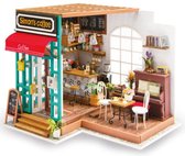 Houten Poppenhuis Bouwpakket - Miniatuur Koffiehuisje - Modelbouw - Meubels - Volwassenen & Kinderen - Speelgoed