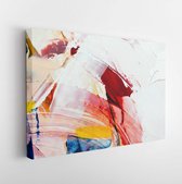 Onlinecanvas - Schilderij - Geschilderde Abstracte Achtergrond Art Horizontaal Horizontal - Multicolor - 80 X 60 Cm