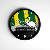 Voetbal klok - ADO Den Haag - Wandklok voor aan de muur 30cm - kerst en sinterklaas cadeau tip!