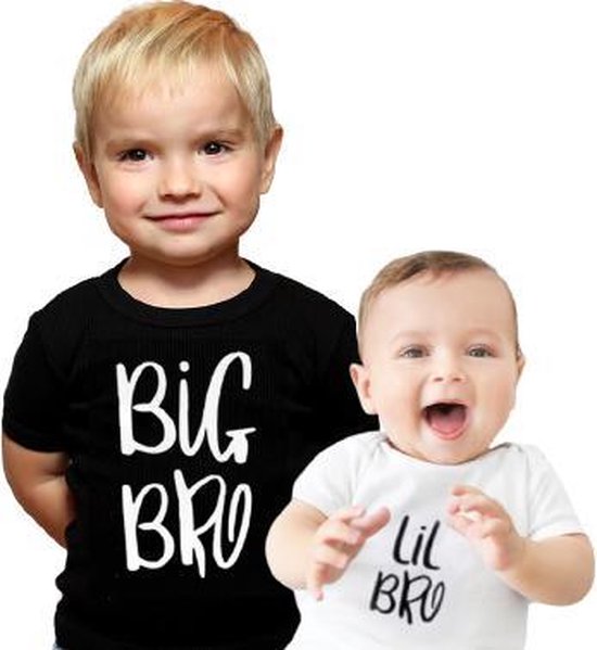 BIG BRO T-SHIRT – Grote broer T-shirt (Leeftijd: 4 5 jaar ) & LIL BRO T- shirt – set... | bol.com