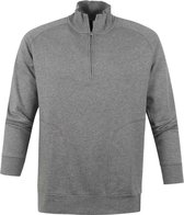 Profuomo - Sweater Half Zip Grijs - L - Slim-fit