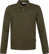 Napapijri - Ebir Longsleeve Polo Donkergroen - XXL - Regular-fit