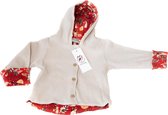 k&b -  baby hoodie Maat  86 - 12/18 Maanden - rood