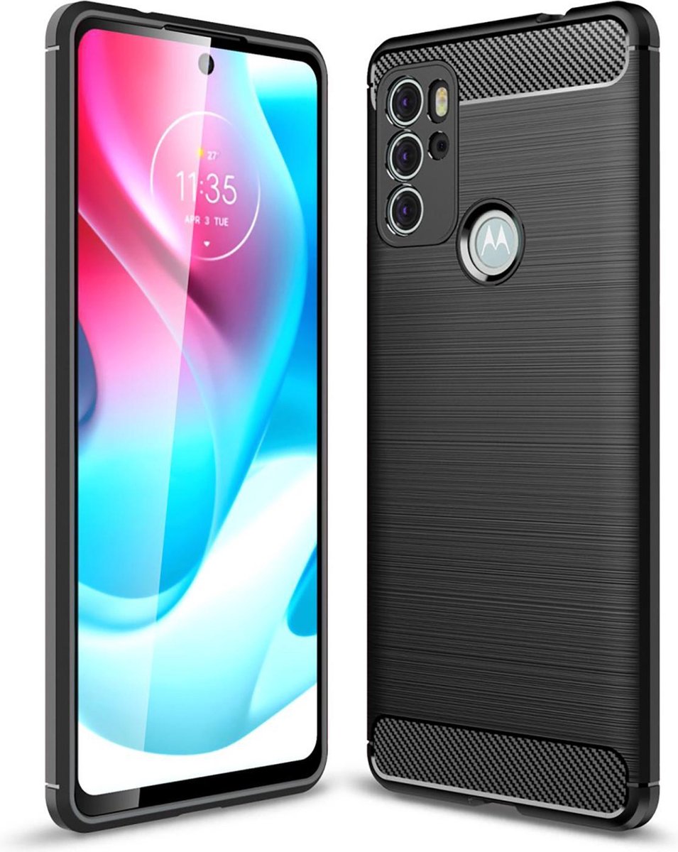 Cazy hoesje geschikt voor Motorola Moto G60s - Rugged TPU - Zwart