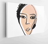 Portret van een vrouw in moderne abstracte stijl. Handgetekende vectorillustratie voor uw eigentijdse modevormgeving. - Moderne schilderijen - Horizontaal - 1519344026 - 40*30 Hori