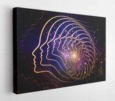 Onlinecanvas - Schilderij - Your Mind Science Serie.- Art Horizontaal Horizontal - Multicolor - 115 X 75 Cm