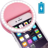 SFT Products Selfie Ring Light voor mobiel - Ringflitser - Roze - Selfie light - TikTok en Snapchat-Past op elke smartphone en laptop-Oplaadbaar - Flashlight - Ring Lamp