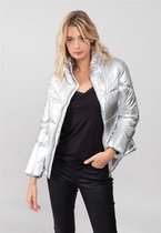 DEELUXE Korte zilveren puffer coatODILE Sliver