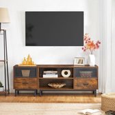 Maison Home tv meubel industrieel met lade – Bruin
