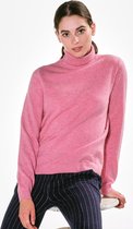 Steppin' Out Herfst/Winter 2021 Trui Fine Merino Coltrui Vrouwen - Regular Fit - Wol - Roze (M)