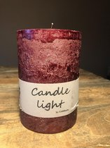 Kaarsen. Stompkaars Rood. 10cm x 15cm. 90 branduren .Candle Light by Goldbach.