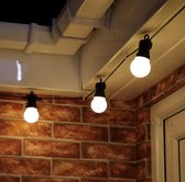 LIFE STYLE GOODS lichtsnoer buiten inclusief 10 melk LED lampen - lichtsnoer voor buiten - prikkabel - lichtsnoer - 10 melk LED lampen - 10 meter - verlengbaar - prikkabel binnen - prikkabel 