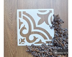 Kwart tegel sjabloon Bailey -30x30- Laat je vloertegels groter lijken - Herbruikbare tile stencil voor jouw tegelvloer